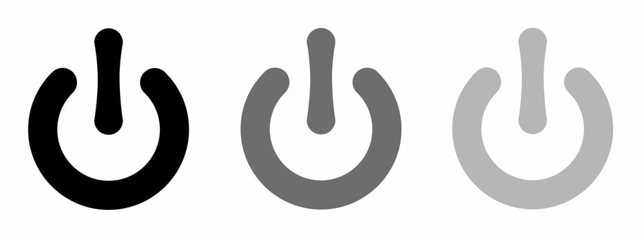 Power button icon illustration set for business. Stock vector. vector