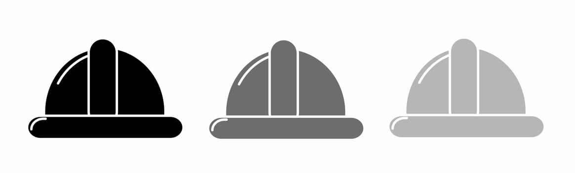 Helmet icon symbol illustration set for business. vector