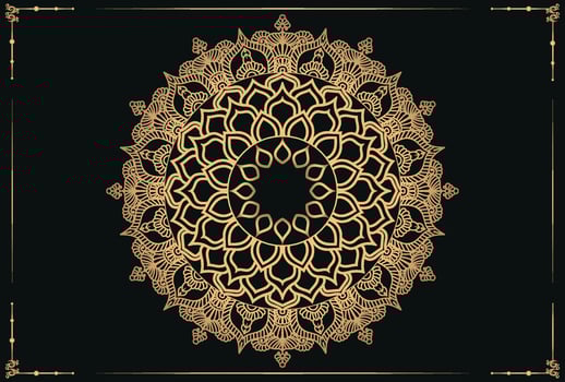 Luxury mandala background with golden arabesque pattern arabic islamic east style vector