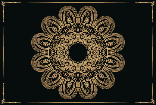 Luxury mandala background with golden arabesque pattern arabic islamic east style vector