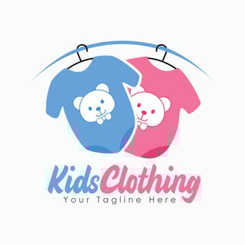 Kids Clothing Logo Design vector