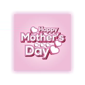 Happy mother's day - Greeting card. Brush calligraphy on floral hand drawn pattern background. And Mother's day in flat design vector