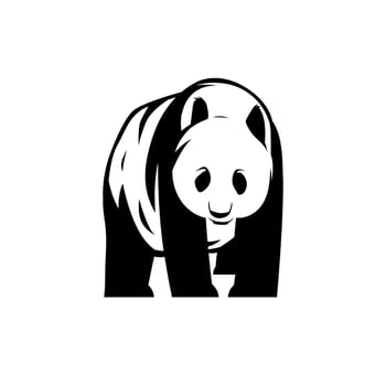 giant panda vector illustration isolated on white background