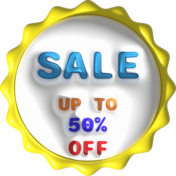 3d illustration Sale banner design,Shopping deal offer discount,Sale up to 50 percentage off. png
