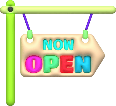 3d business opening hours icon shop e-commerce illustration png