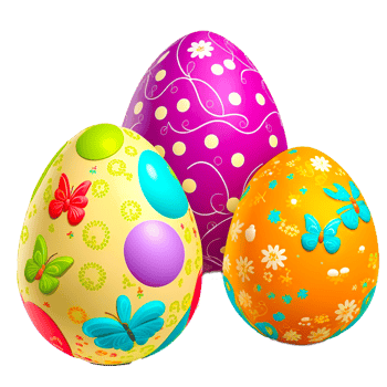 decorative Easter egg illustration png