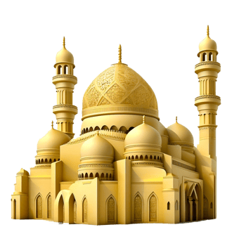 golden Islamic mosque png