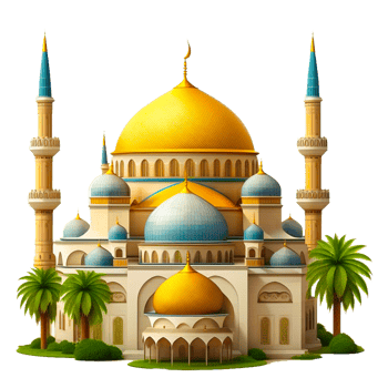 golden mosque illustration png