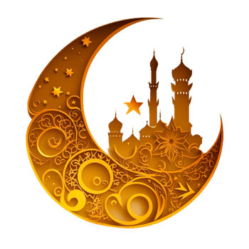 creative crescent Ramadan moon illustration png