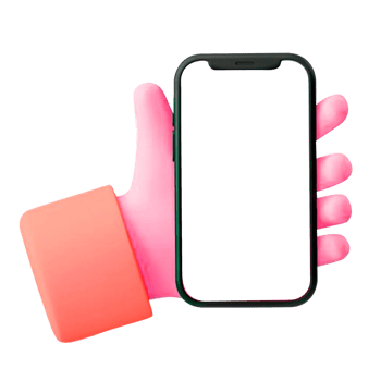 Holding phone in hand. Phone mockup. Editable smartphone template png