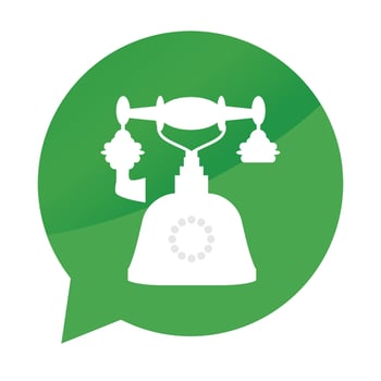 Retro telephone icon sticker design flat symbol vector