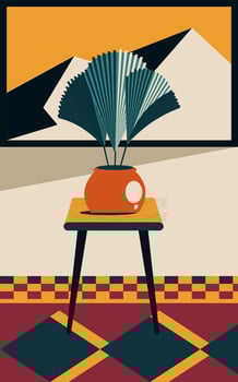 Interior and decorative plants vector