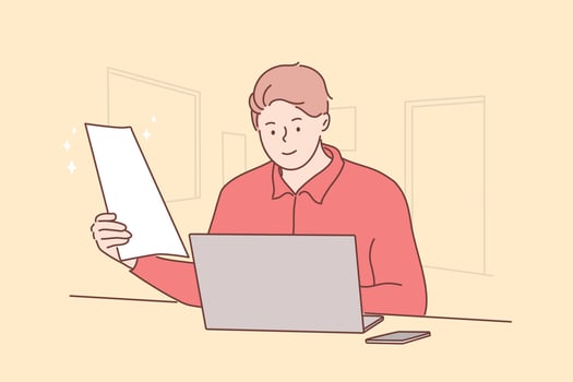 Business, work, online, freelance concept vector