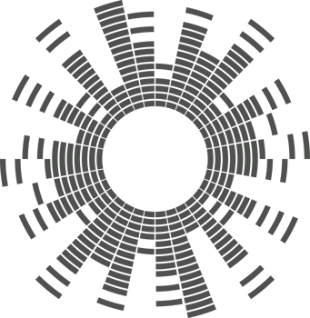 Abstract circular equalizer. Round audio eq soundwaves. Graphic abstract frame png