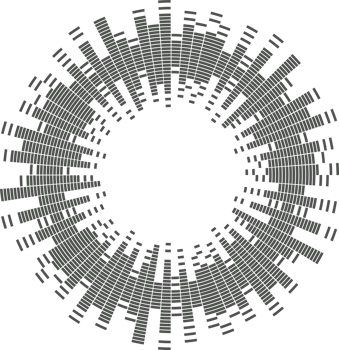 Abstract circular equalizer. Round audio eq soundwaves. Graphic abstract frame png