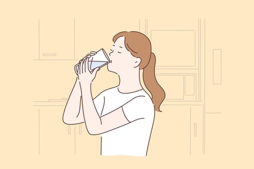 Healthy lifestyle, healthcare, diet concept vector