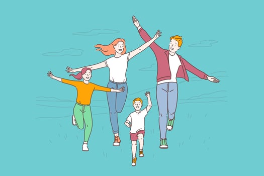 Healthy lifestyle, active recreation concept vector