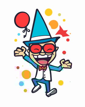 Happy Man Celebrating vector