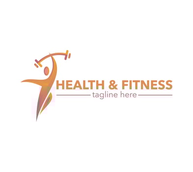 Health and Fitness logo design on white background, Vector illustration.