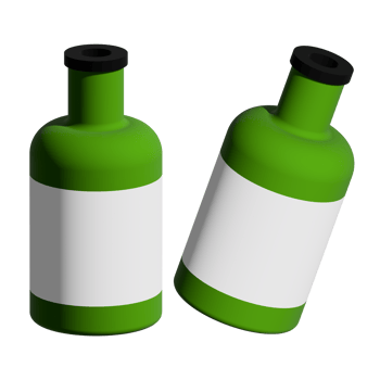 3d rendering bottle mockup design png