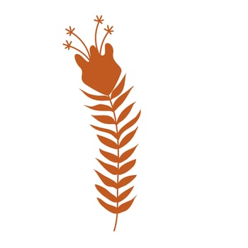 Aesthetic floral plant elements illustration vector
