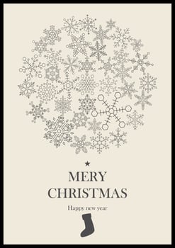 Snowflakes vector icon set. Merry christmas and happy new year.