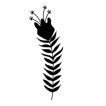 Aesthetic floral plant elements illustration vector