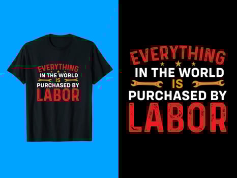 Labor Typography T-Shirt Design vector