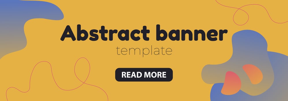Colorful abstract banner template with liquid fluid shapes for business design. Vector illustration