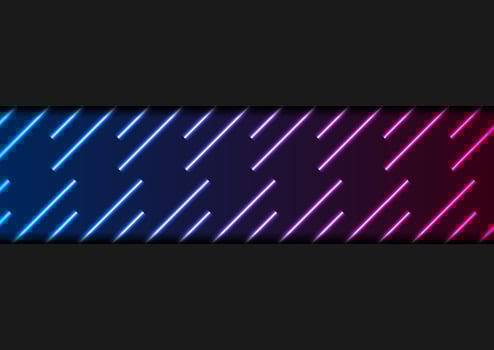 Blue ultraviolet neon laser lines abstract background vector