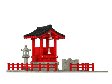 Red Japanese shrine png