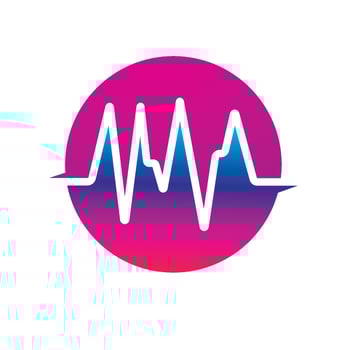Sound waves logo vector illustration