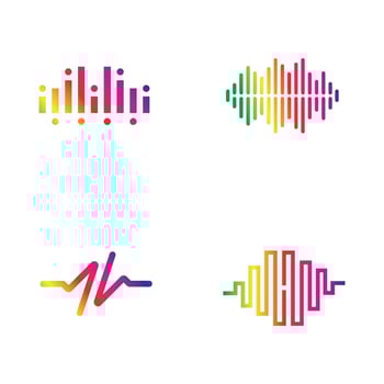 Sound waves logo vector illustration