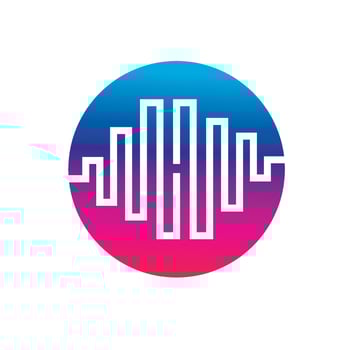 Sound waves logo vector illustration