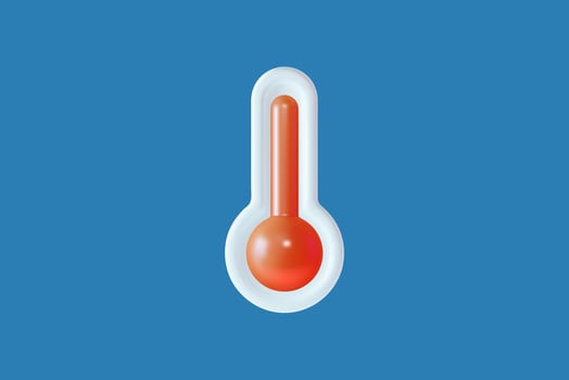 3d Health Care Concept Plasticine Cartoon Style Thermometer Measuring Heat . Vector