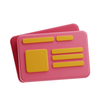 branding id card 3d illustration png