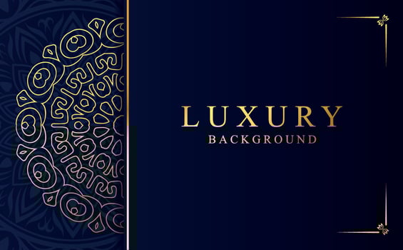 Luxury Arabic mandala design background in gold color vector