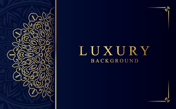 Luxury Arabic mandala design background in gold color vector