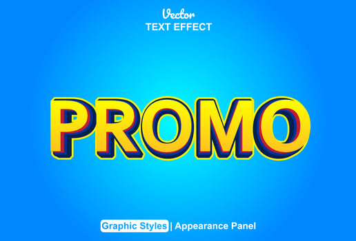 promo text effect with orange graphic style and editable. vector
