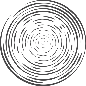 Circle concentric lines. Rippled rings and round sound waves pattern. Radial signal radar sign. Abstract sonar png