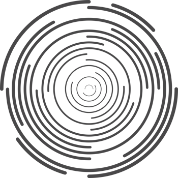 Circle concentric lines. Rippled rings and round sound waves pattern. Radial signal radar sign. Abstract sonar png