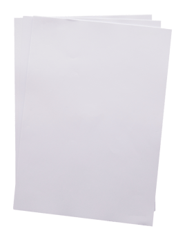 White paper isolated on transparent background. Png realistic design element.