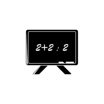 board with equation vector icon illustration