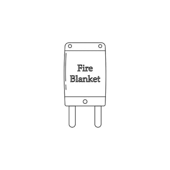 fire blanket vector icon illustration