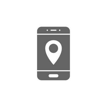 Gps, location, phone vector icon illustration