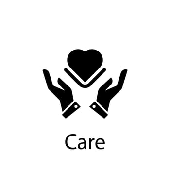 care, compassion, feelings, heart, love vector icon illustration