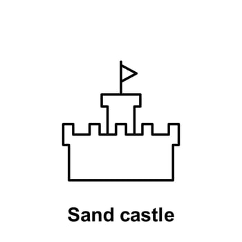 Sand castle vector icon illustration
