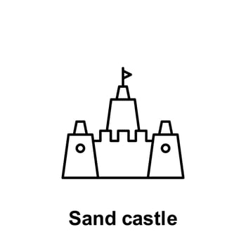 Sand castle vector icon illustration