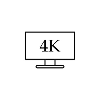 tv, 4k vector icon illustration