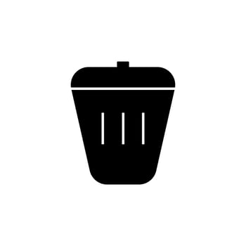 rubbish bin vector icon illustration